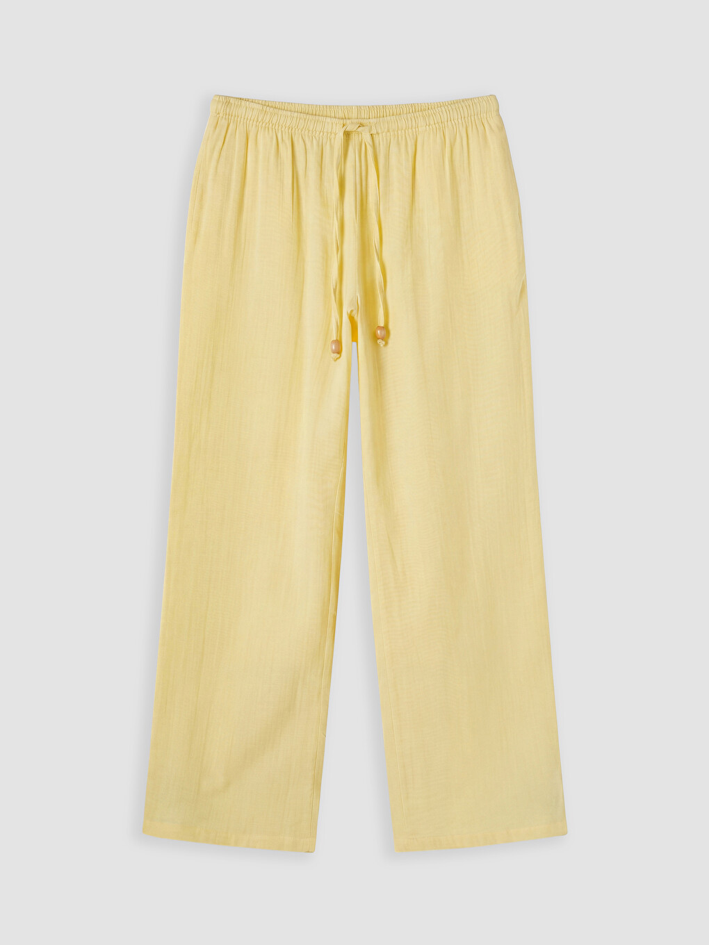 Pantaloni De Femei Din Muselină Cu Talie Elastică-4