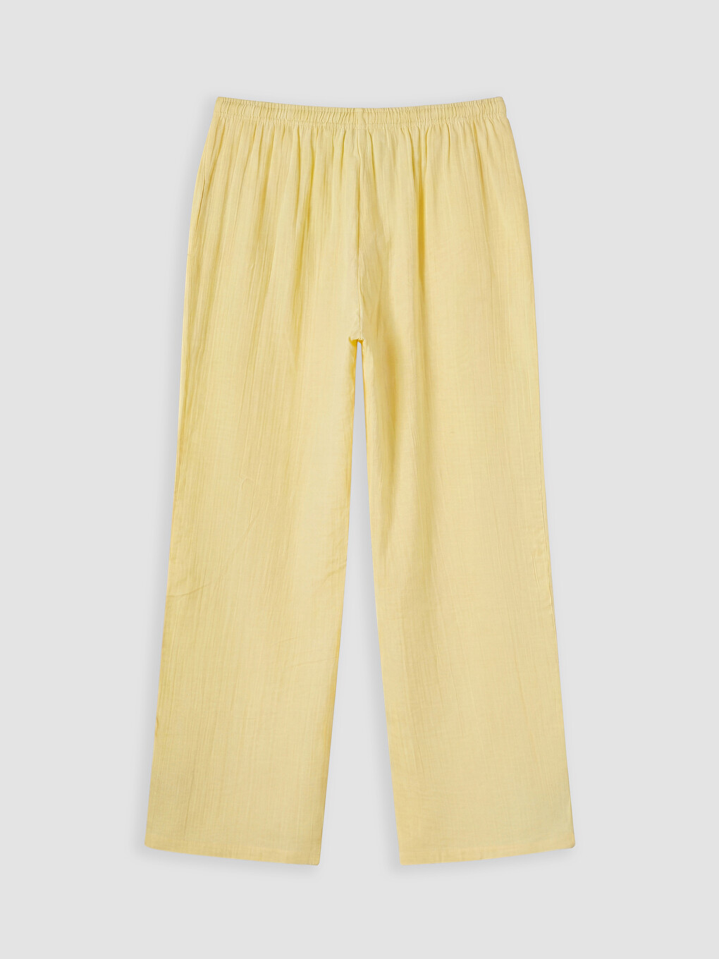 Pantaloni De Femei Din Muselină Cu Talie Elastică-5