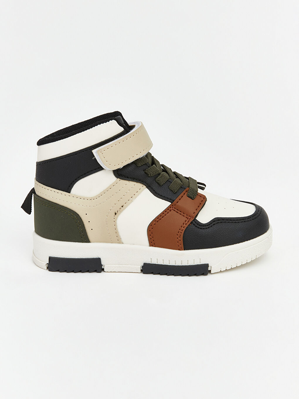 Haki Bağcık ve Cırt Cırtlı Erkek Bebek Spor Ayakkabı-1