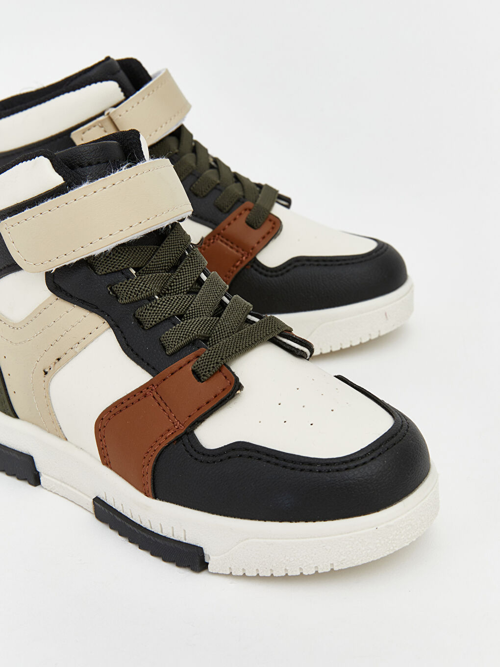 Haki Bağcık ve Cırt Cırtlı Erkek Bebek Spor Ayakkabı-2