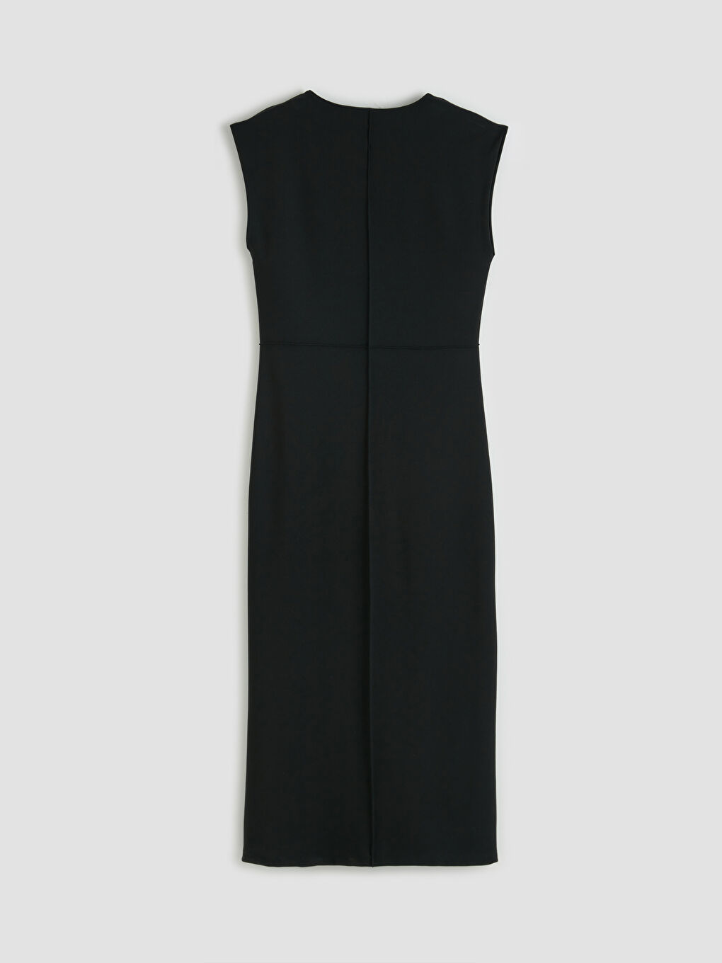 Siyah Bodycon Midi Elbise-1