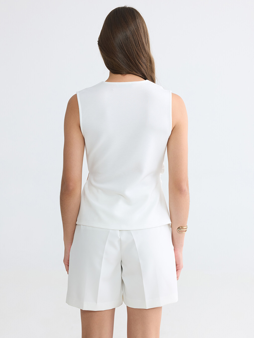 Double Breasted Ruched Blouse-3