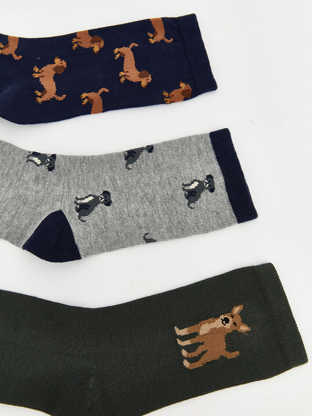 Karışık  Desenli Erkek Çocuk Soket Çorap 5'li-1