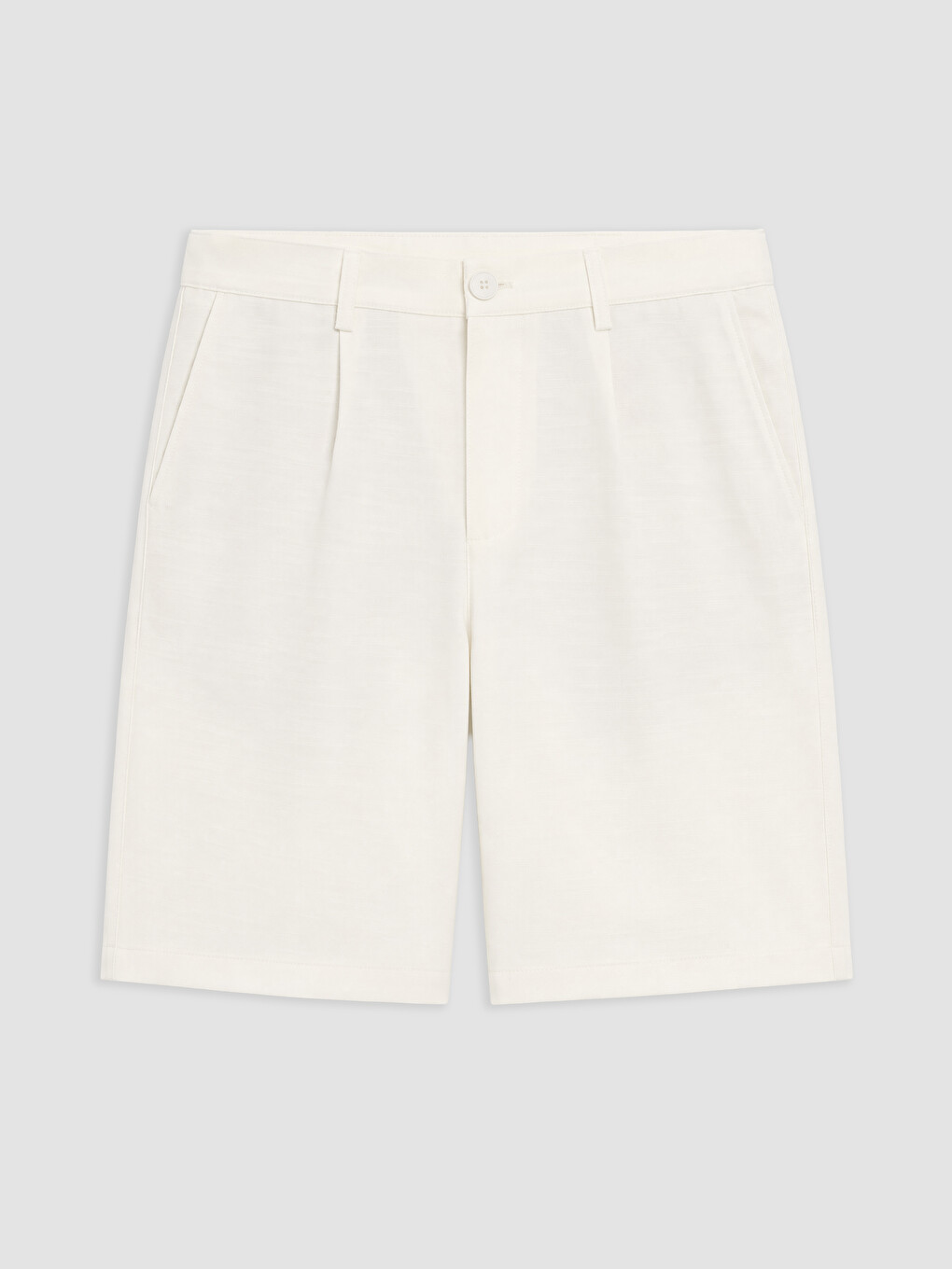 Regular Fit Linen-Look Men's Shorts
