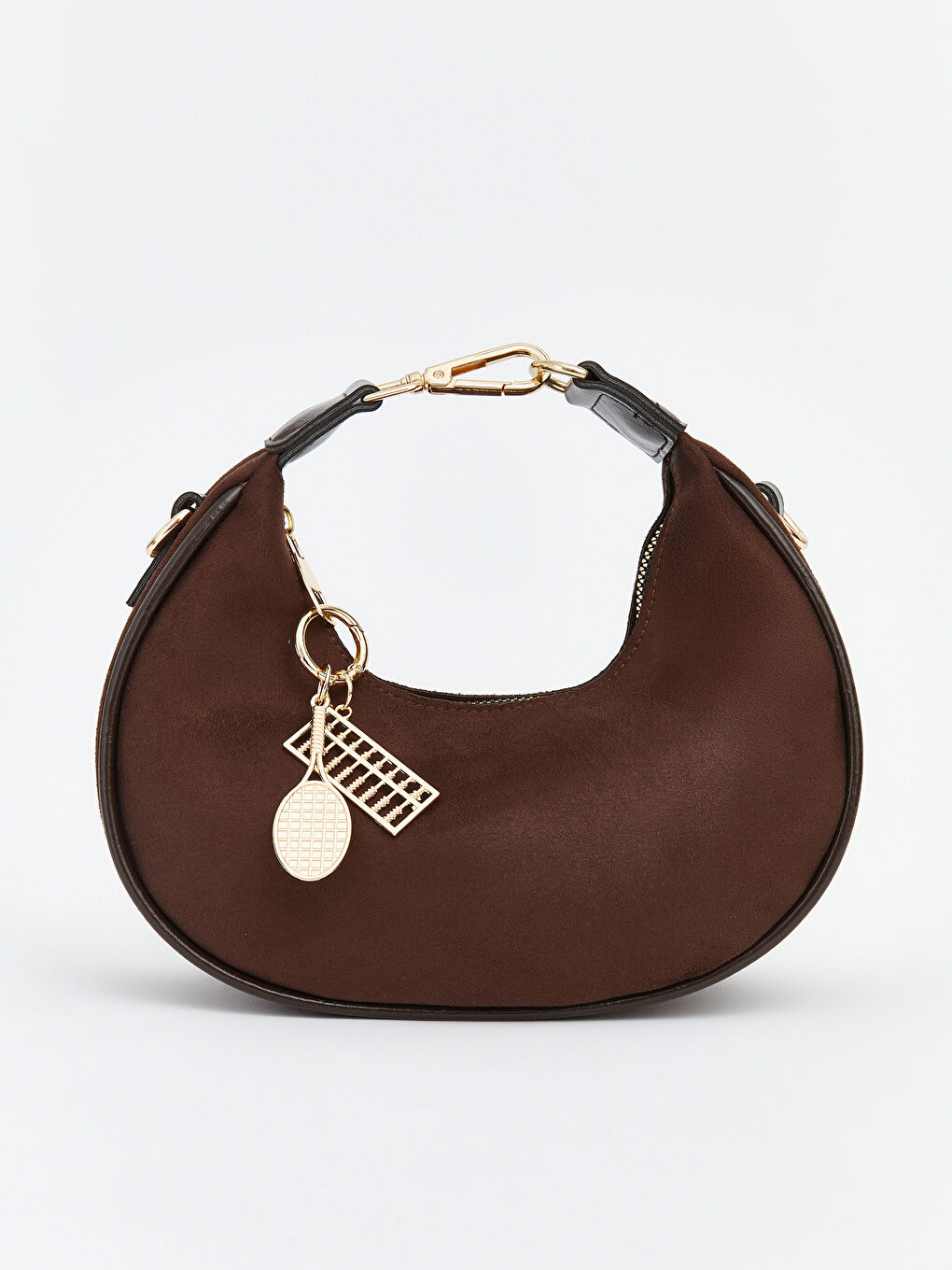 Kahverengi Süet Kadın Omuz Çantası