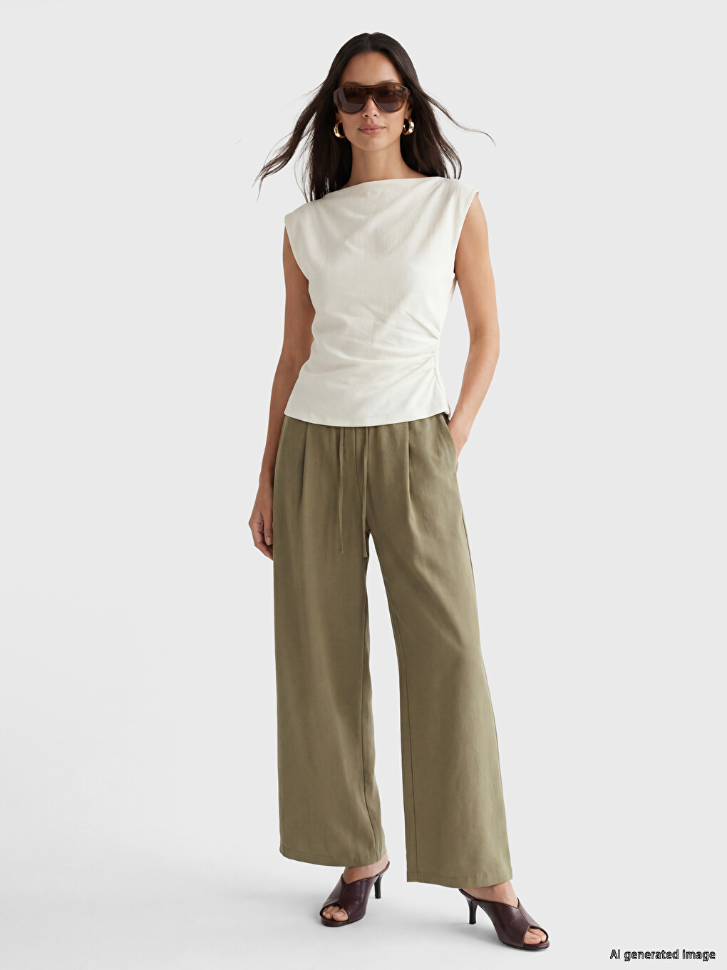 Damenhose mit elastischem Bund