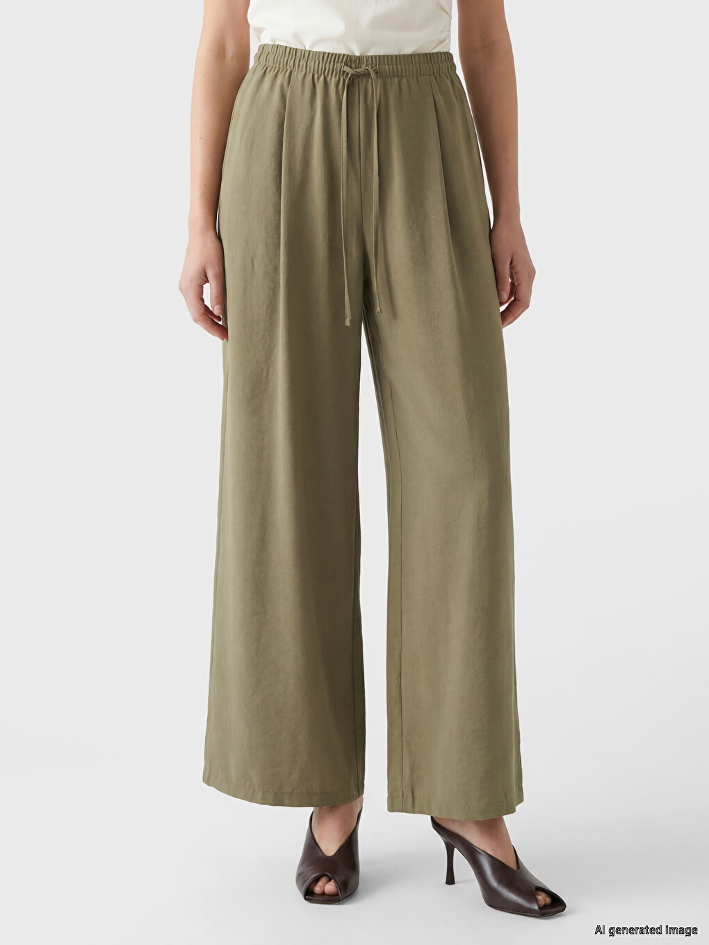 Damenhose mit elastischem Bund-1