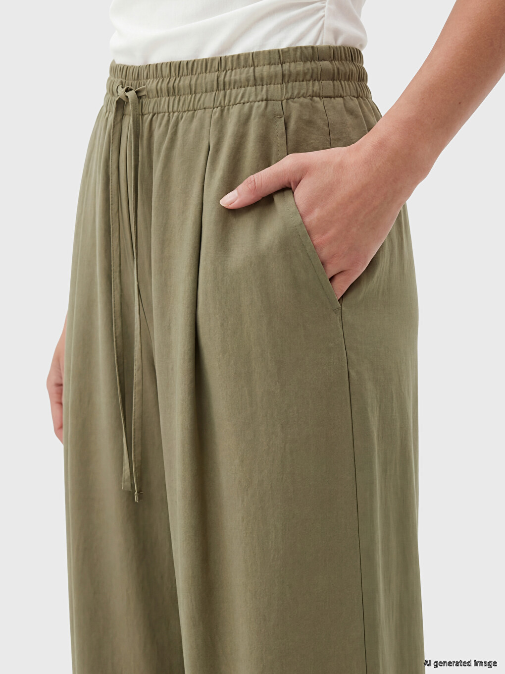 Damenhose mit elastischem Bund-2