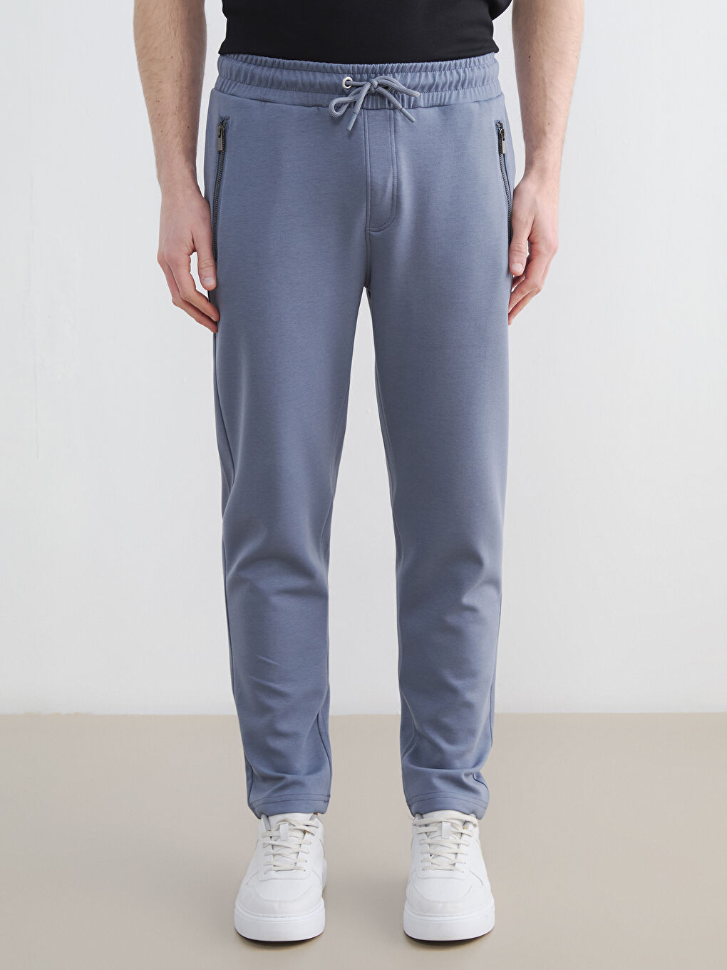 Mavi Rahat Kalıp Erkek Eşofman Altı-1