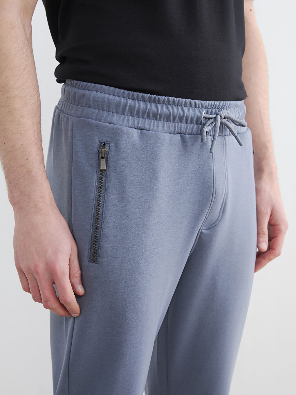 Mavi Rahat Kalıp Erkek Eşofman Altı-2