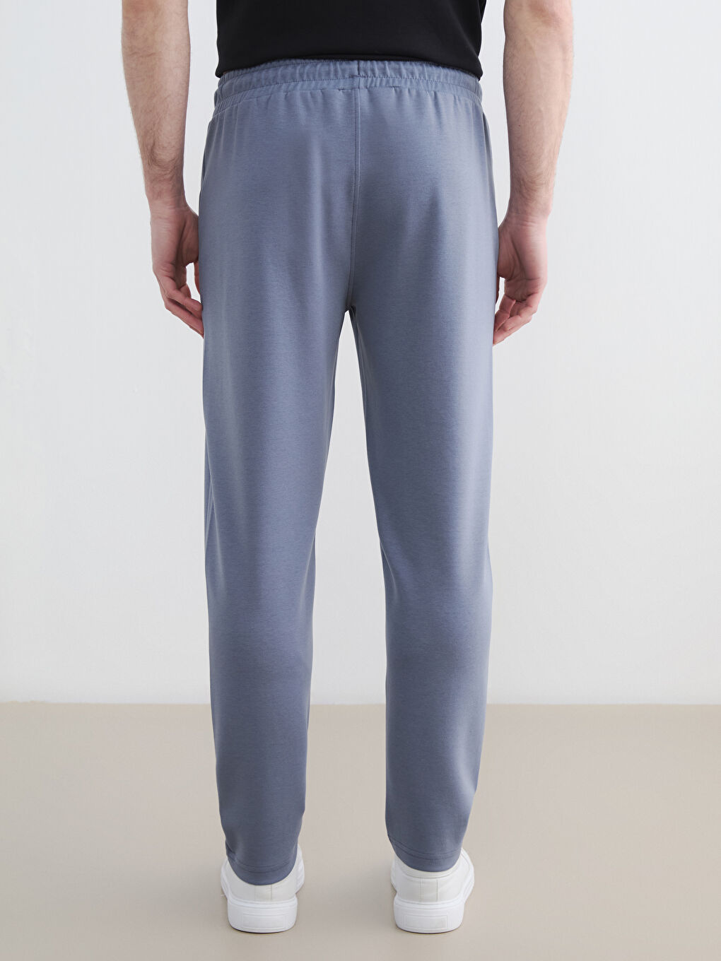 Mavi Rahat Kalıp Erkek Eşofman Altı-3