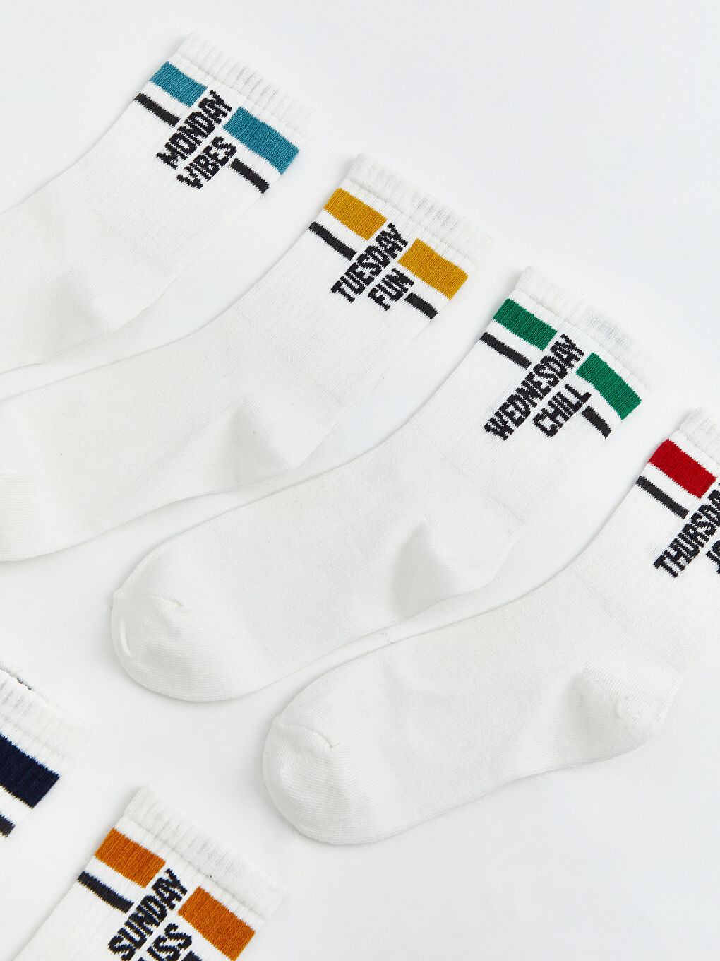 Karışık Baskılı Erkek Çocuk Soket Çorap 7'li -1