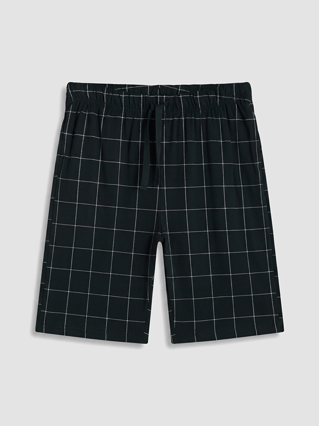 Siyah Baskılı Erkek Şortlu Pijama Takımı-4