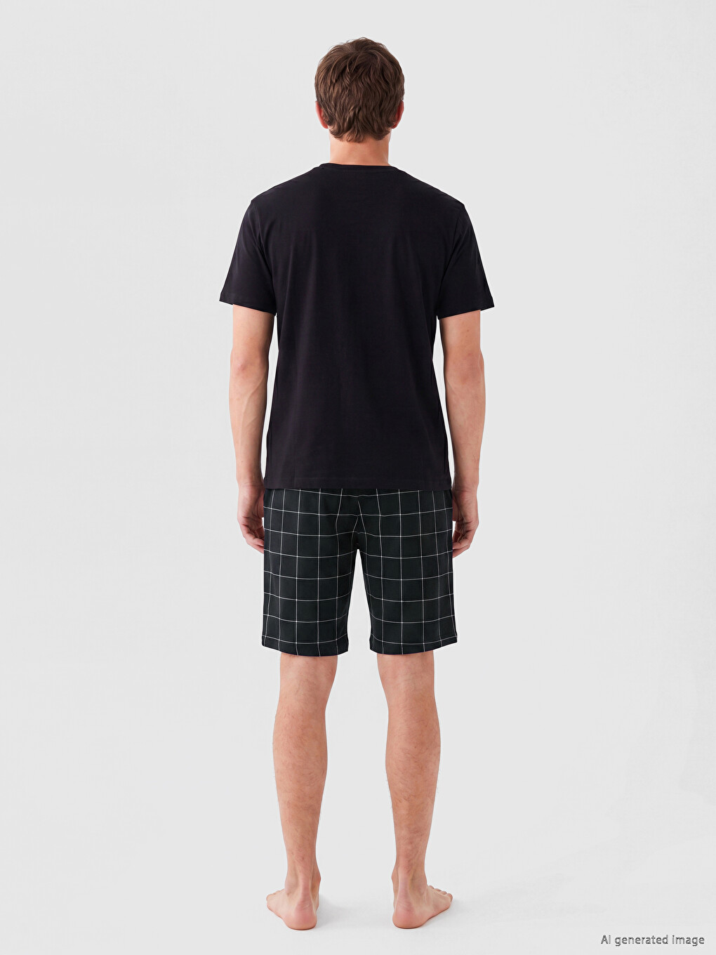 Printed Men's Shortie Pyjamas Set-3