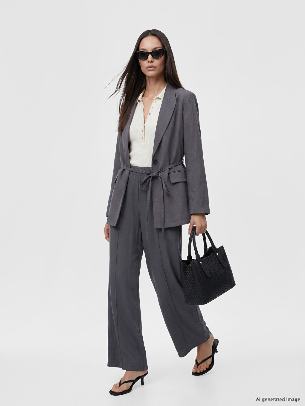 Elastic Waist Modal Blend Women's Trousers