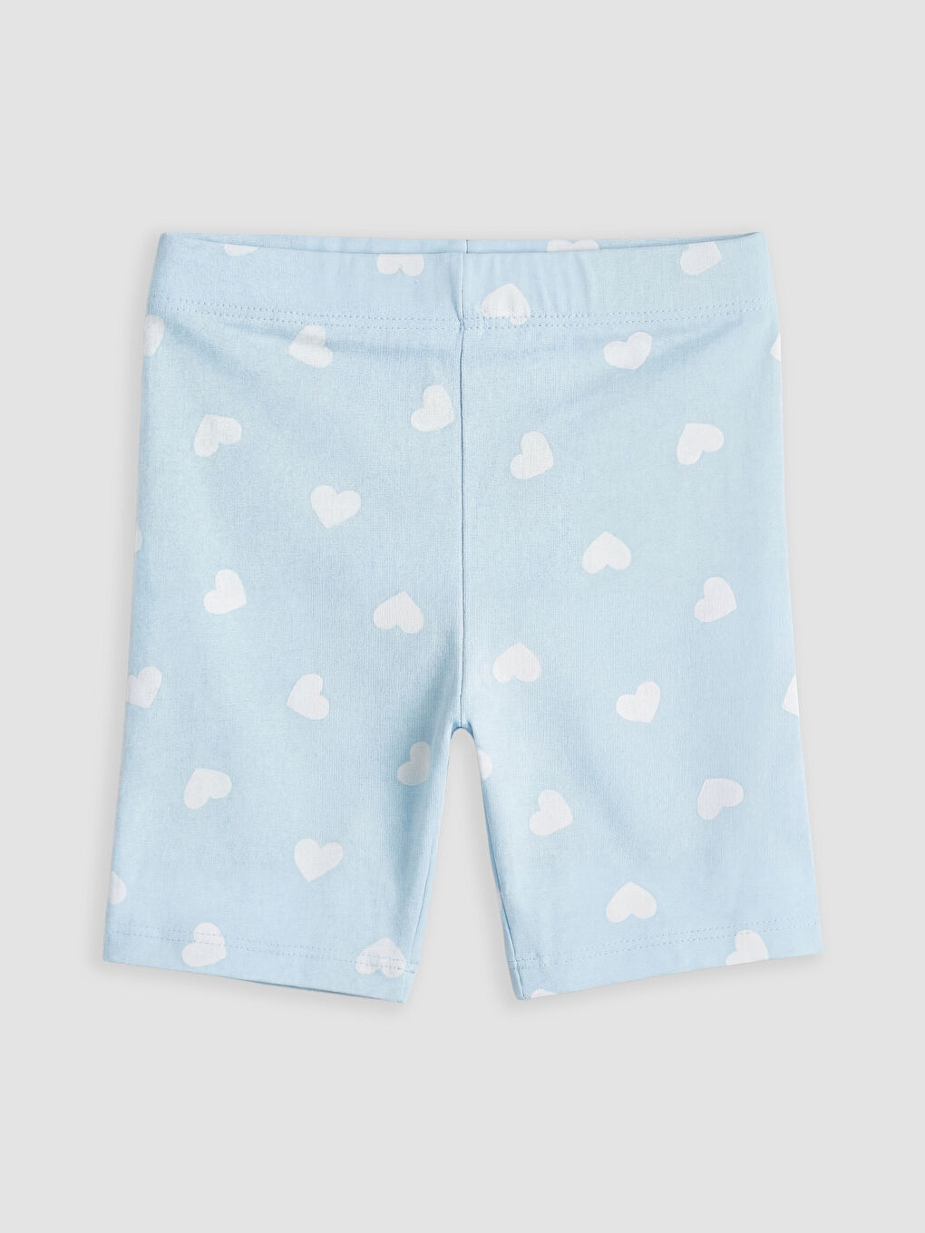 Mavi Kalp Desenli Kız Çocuk Pijama Şort