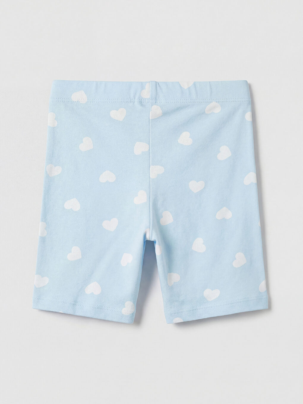 Mavi Kalp Desenli Kız Çocuk Pijama Şort-1