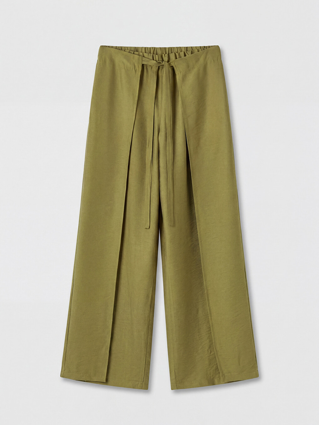 Elastic Waist Wide Leg Women's Trousers