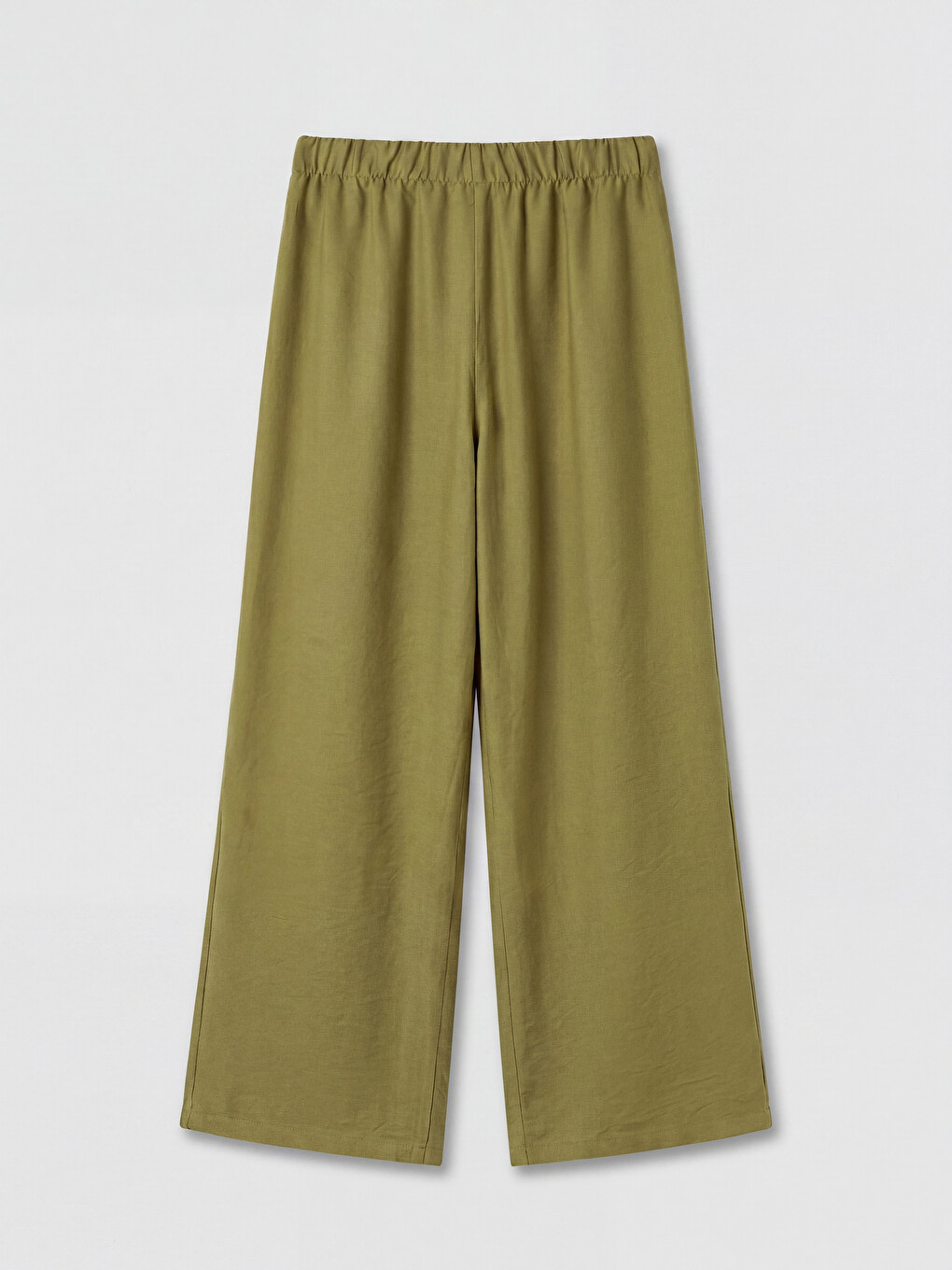 Elastic Waist Wide Leg Women's Trousers-1