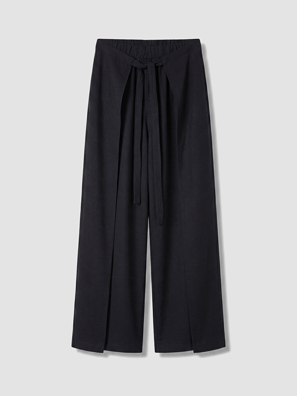 Elastic Waist Wide Leg Women's Trousers-4