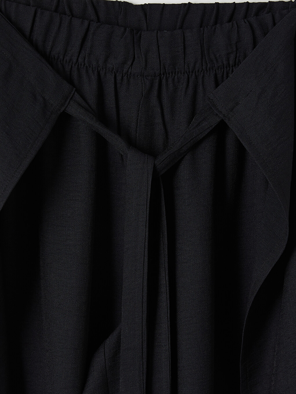 Elastic Waist Wide Leg Women's Trousers-6