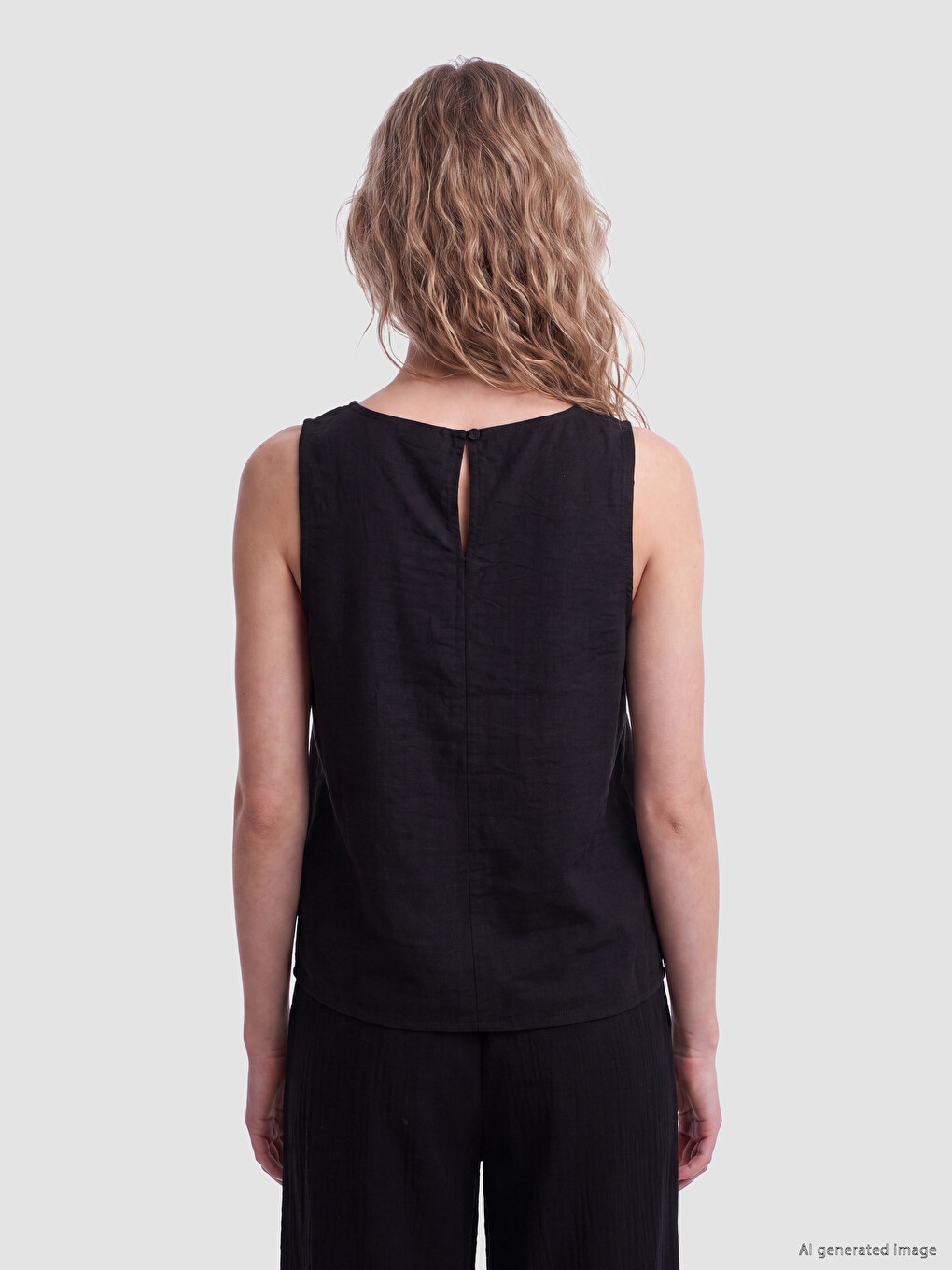 Cowl Neck Buckle Accessorized Blouse-3
