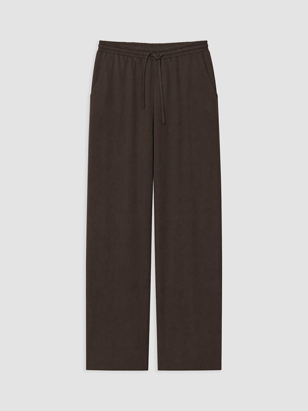 Elastic Waist Linen Blend Women's Trousers