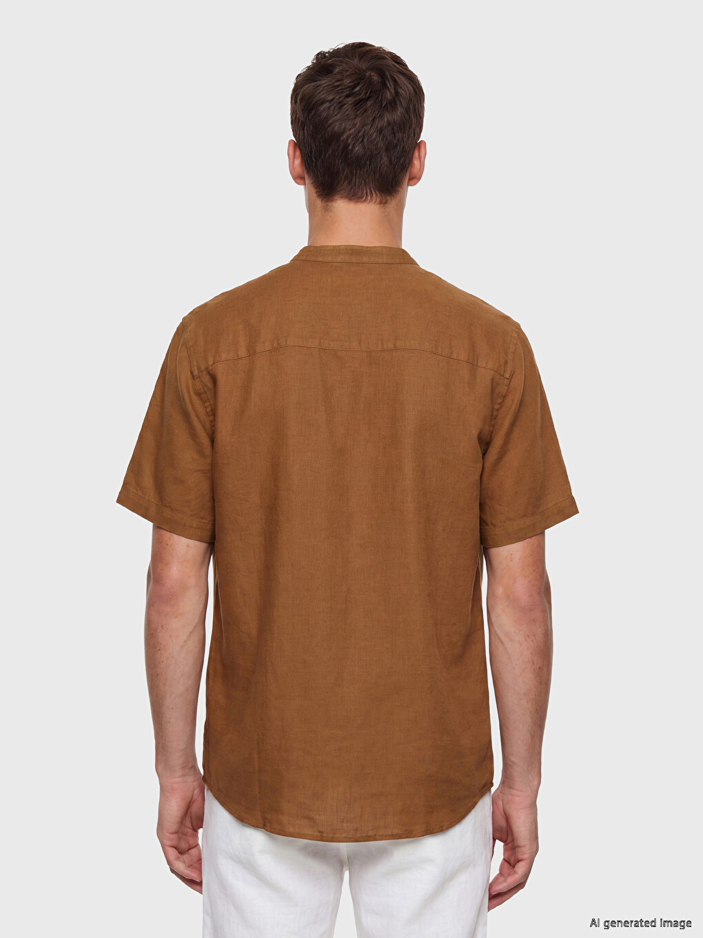Regular Fit Linen Blend Men's Shirt-3