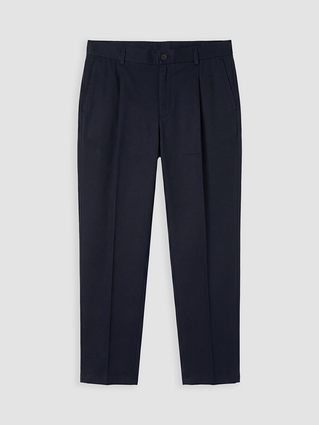 Lacivert Regular Fit Erkek Pileli Gabardin Pantolon