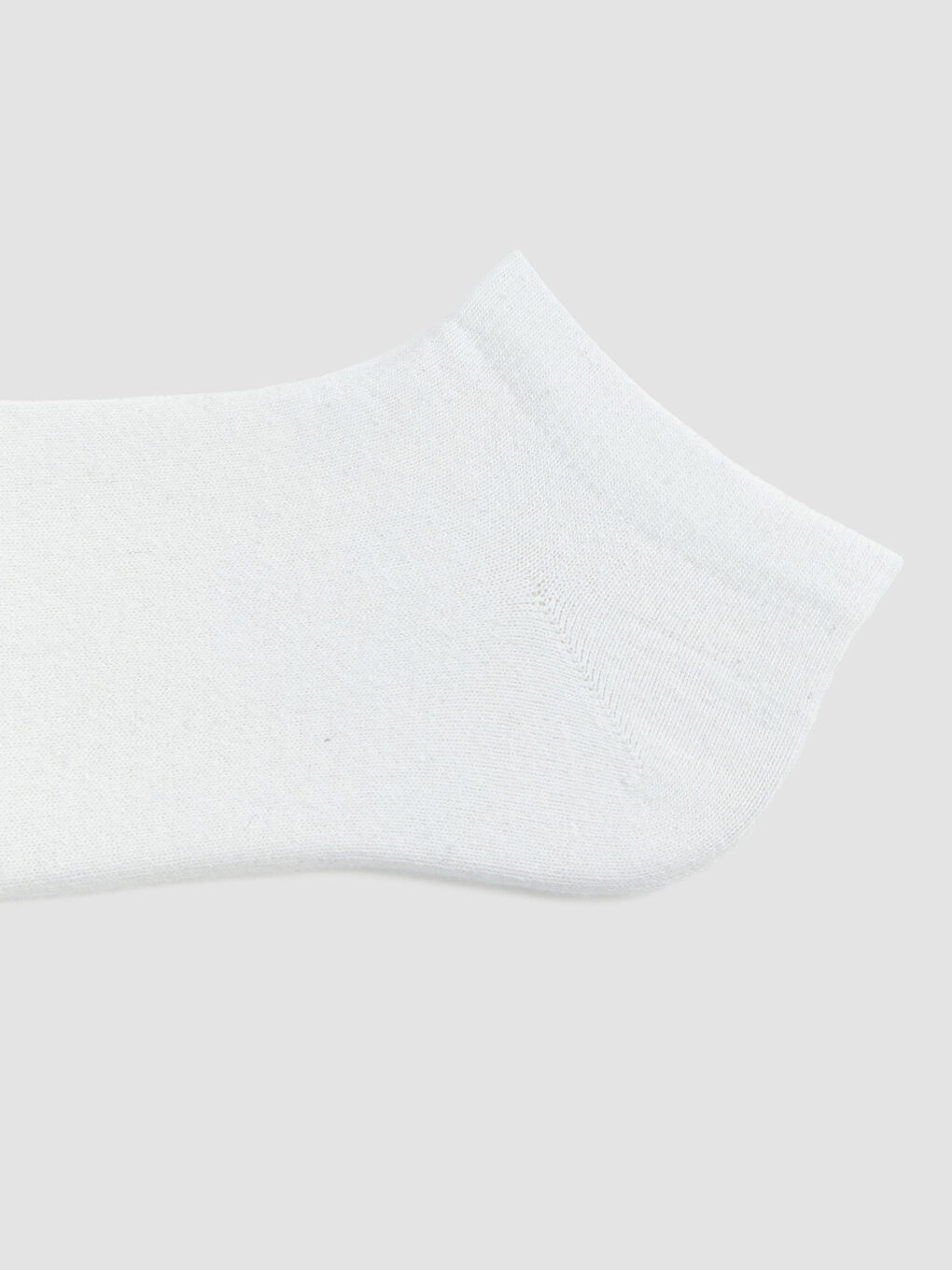 Beyaz Erkek Bambu Patik Çorap 3'lü-2