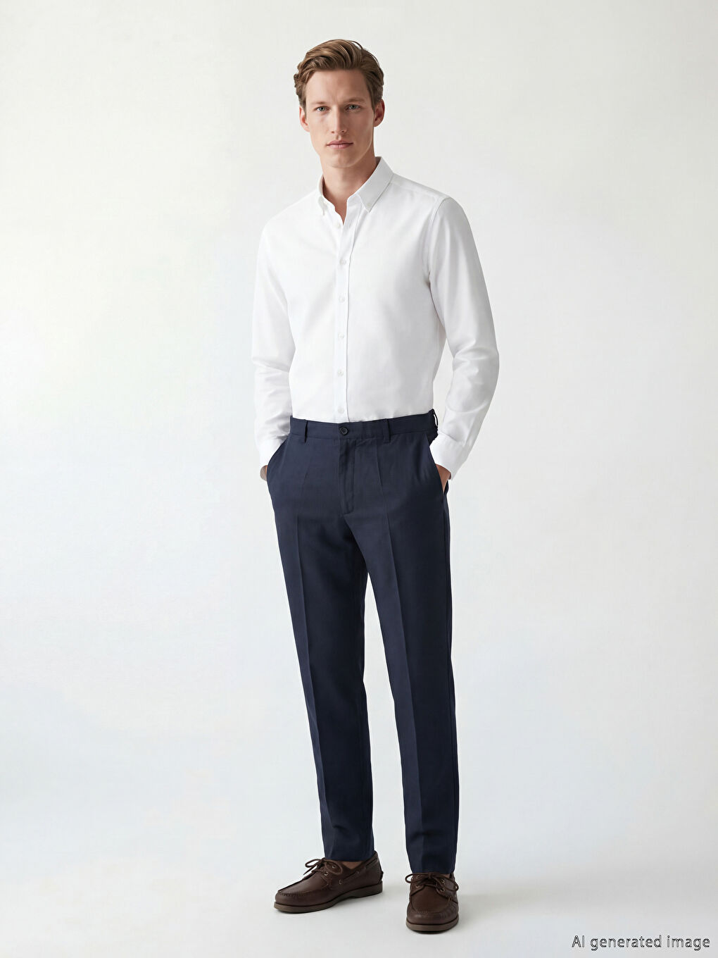 Ekru Regular Fit Gabardin Erkek Gömlek-1