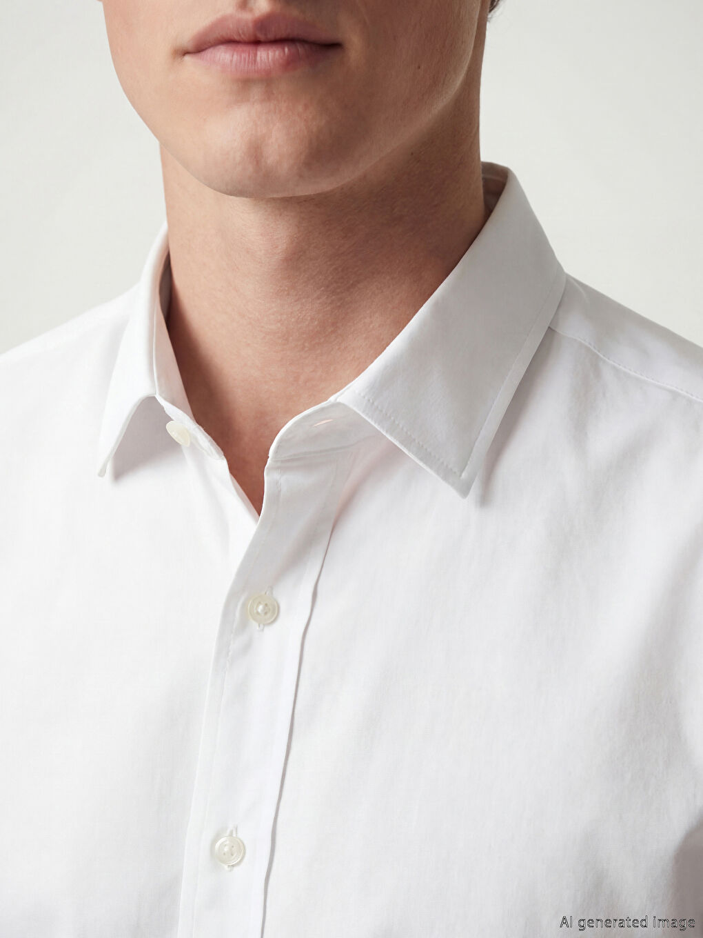 Ekru Regular Fit Gabardin Erkek Gömlek-2