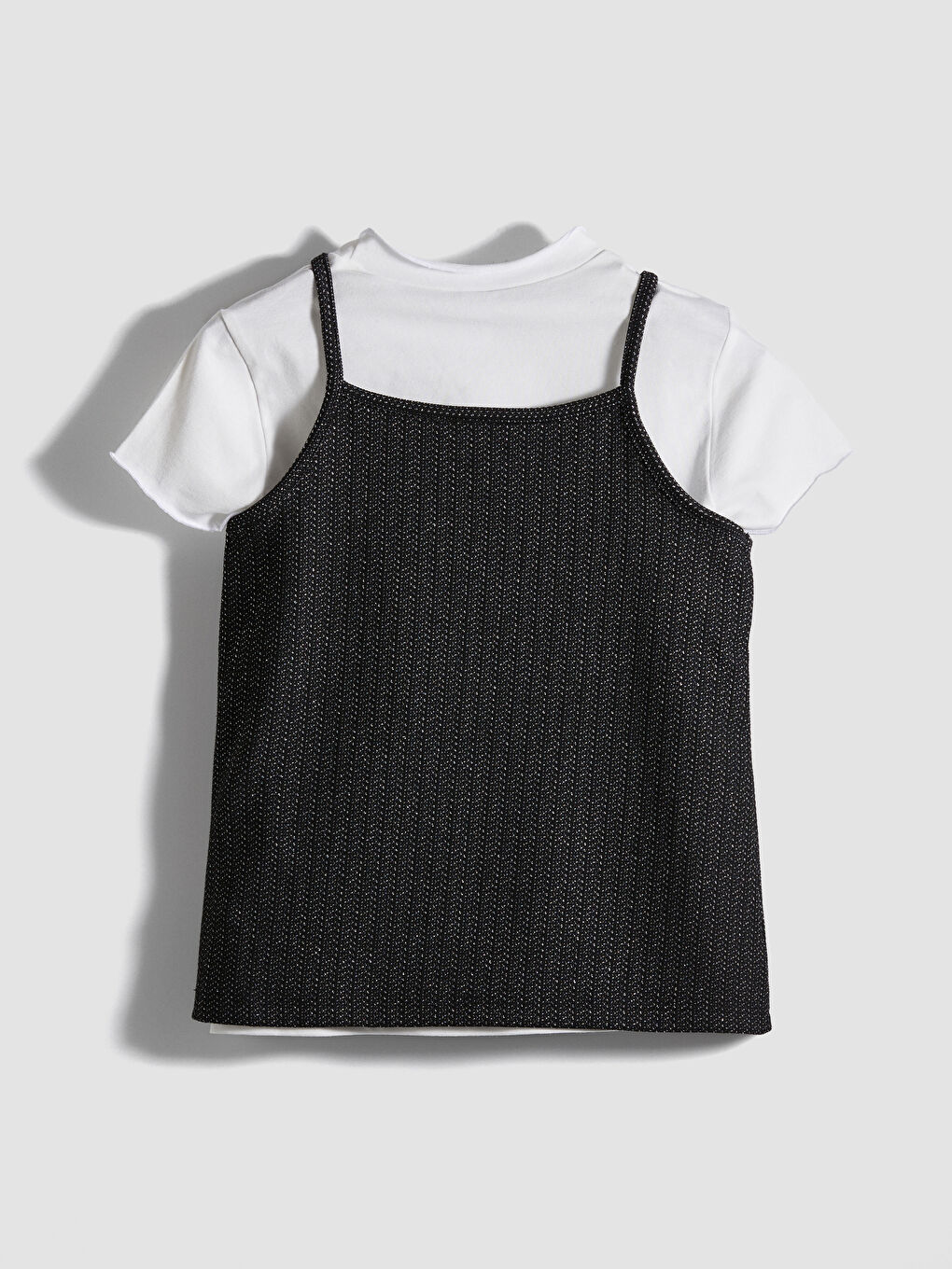 Beyaz Simli Kız Çocuk Tişört Tayt ve Atlet-4