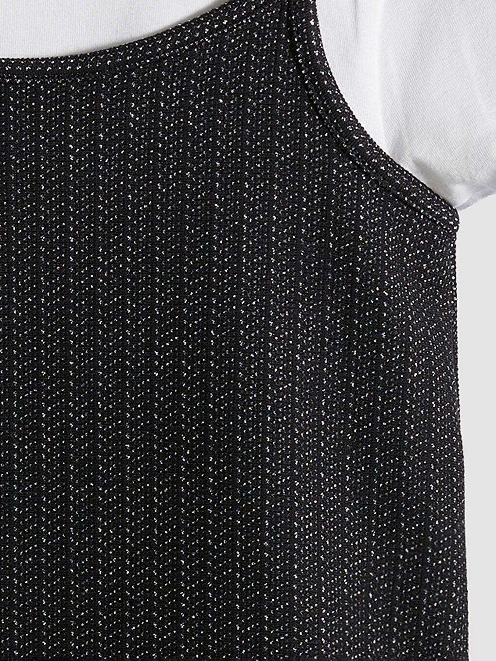 Beyaz Simli Kız Çocuk Tişört Tayt ve Atlet-6