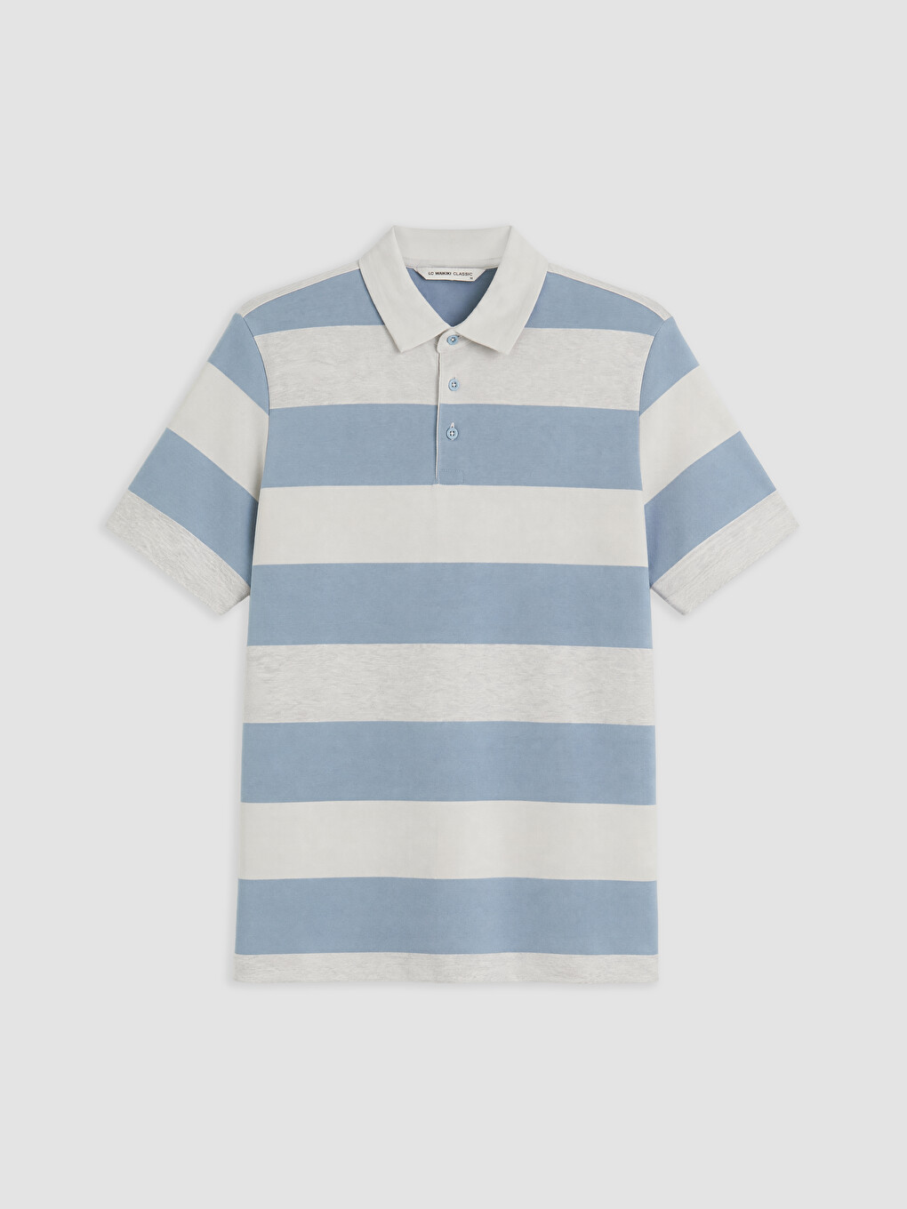 Polo Collar Striped Men's T-shirt-3
