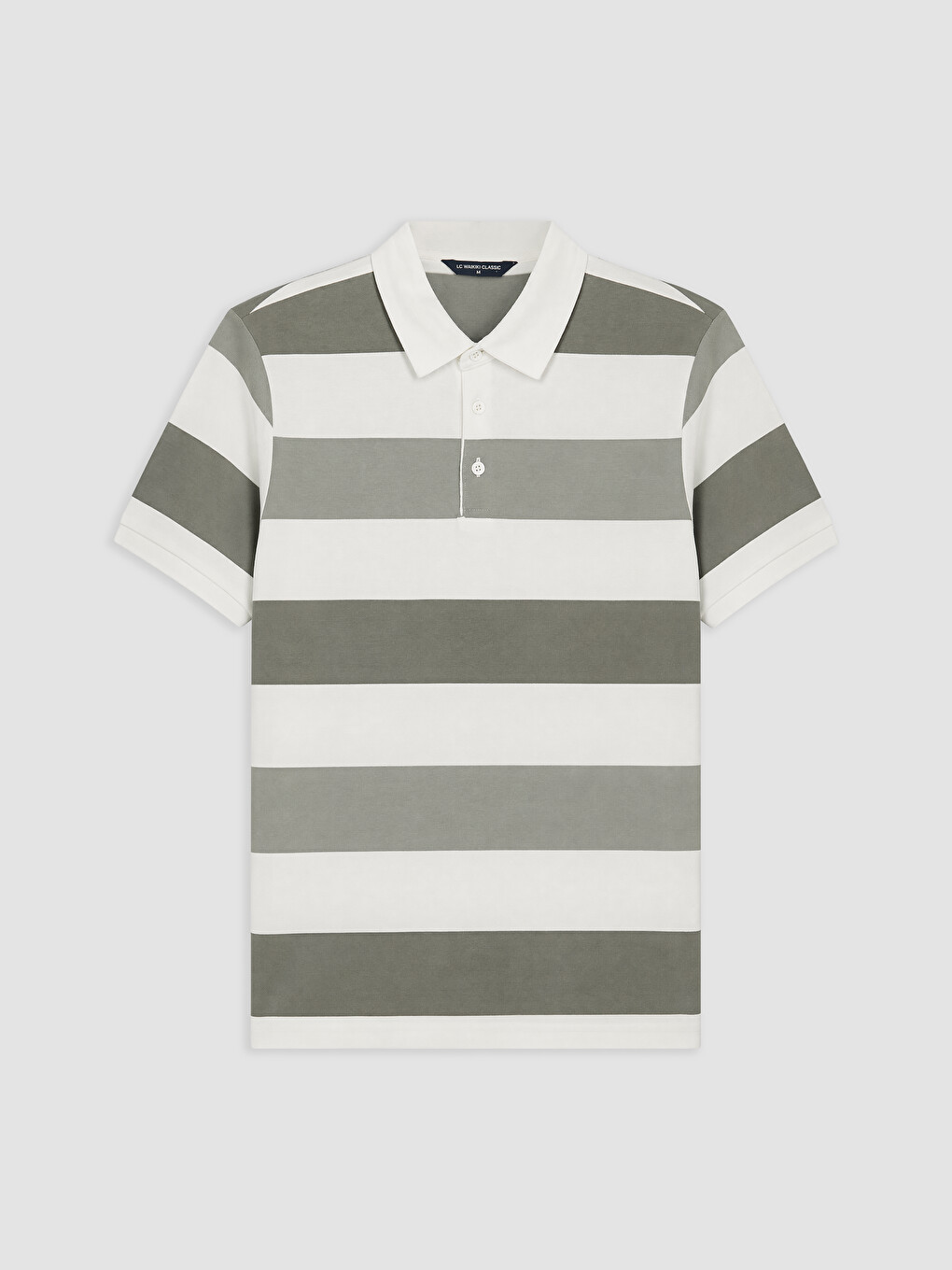 Polo Collar Striped Men's T-shirt-3