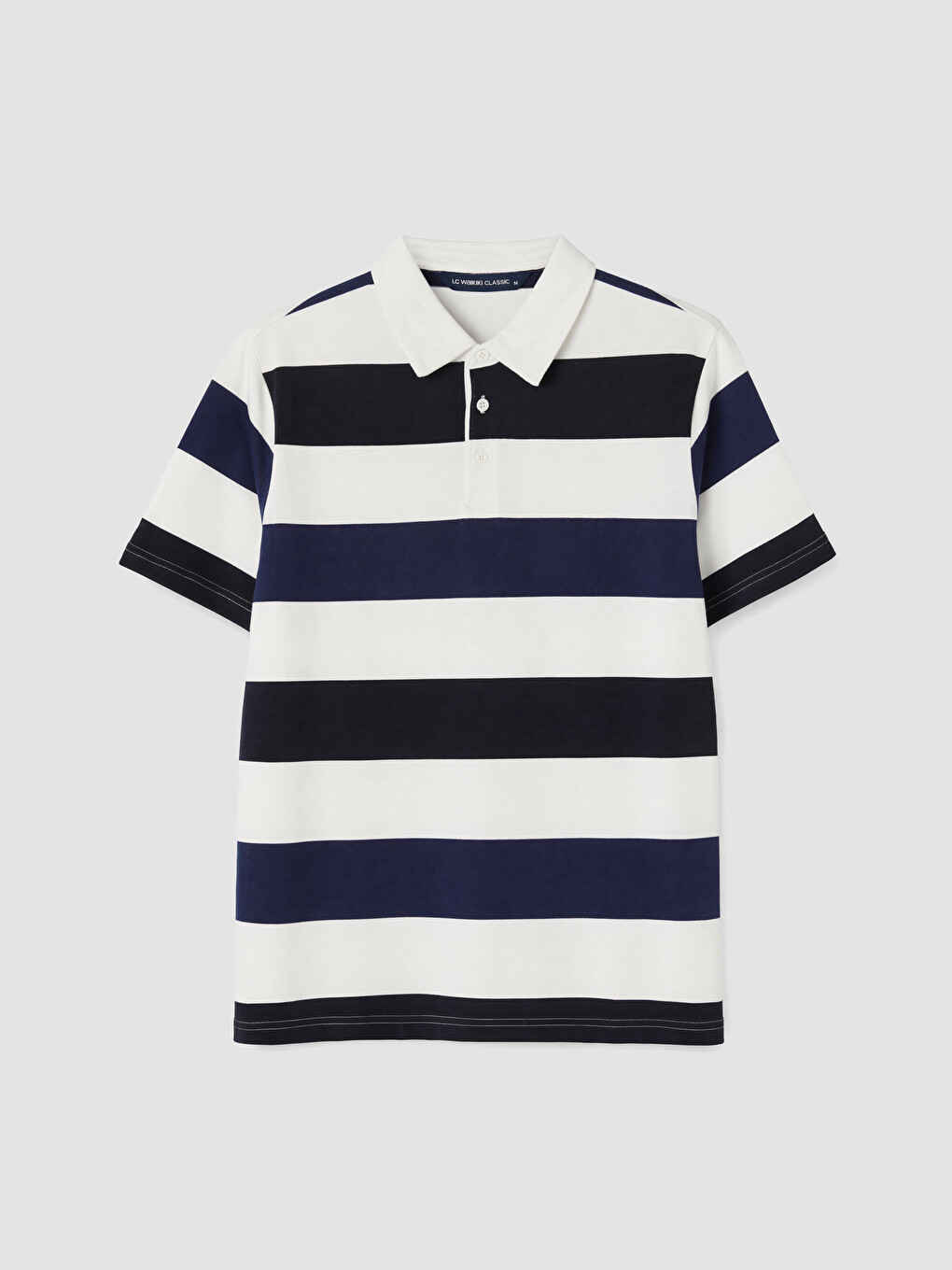 Polo Collar Striped Men's T-shirt-4