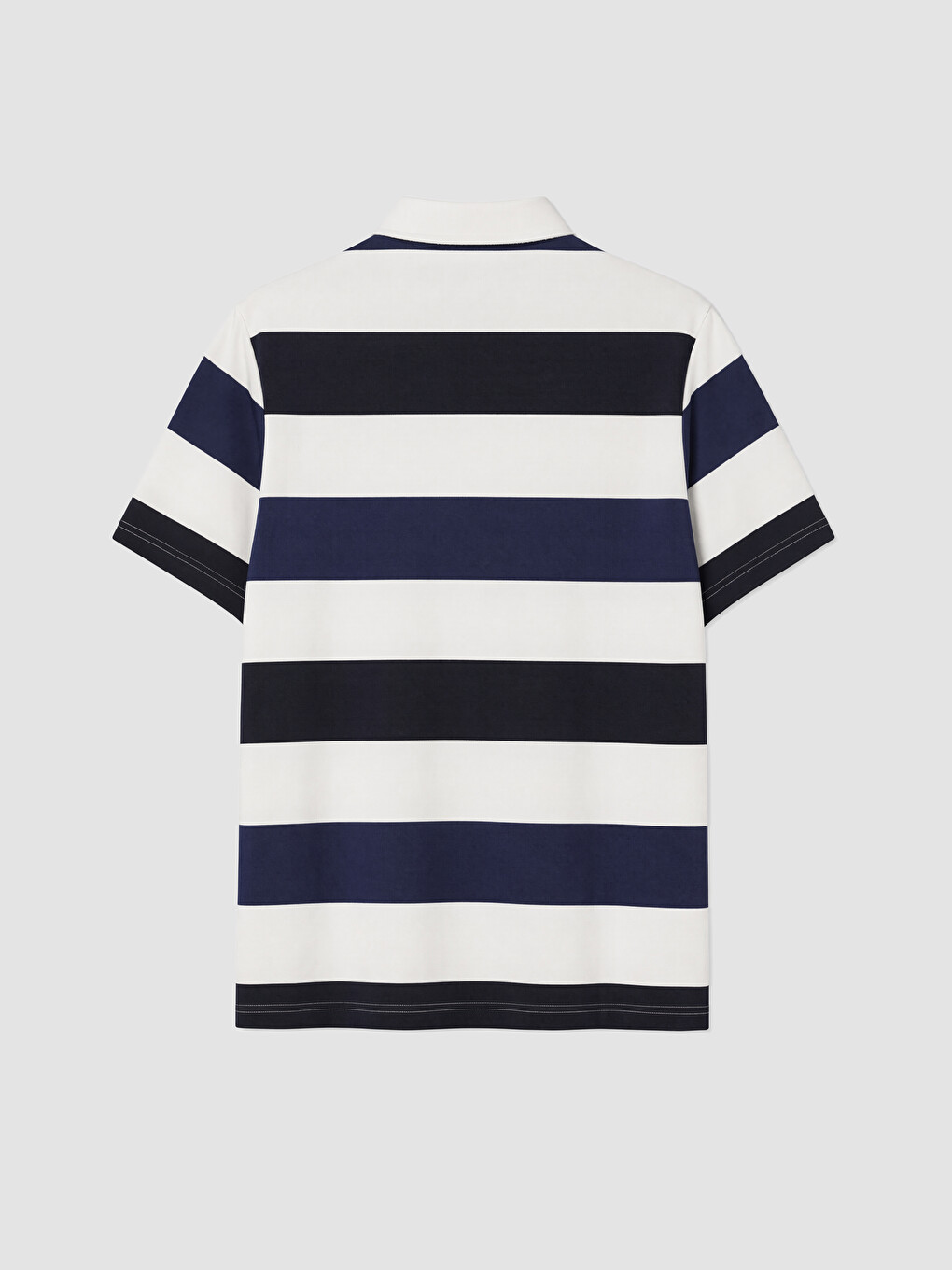 Polo Collar Striped Men's T-shirt-6
