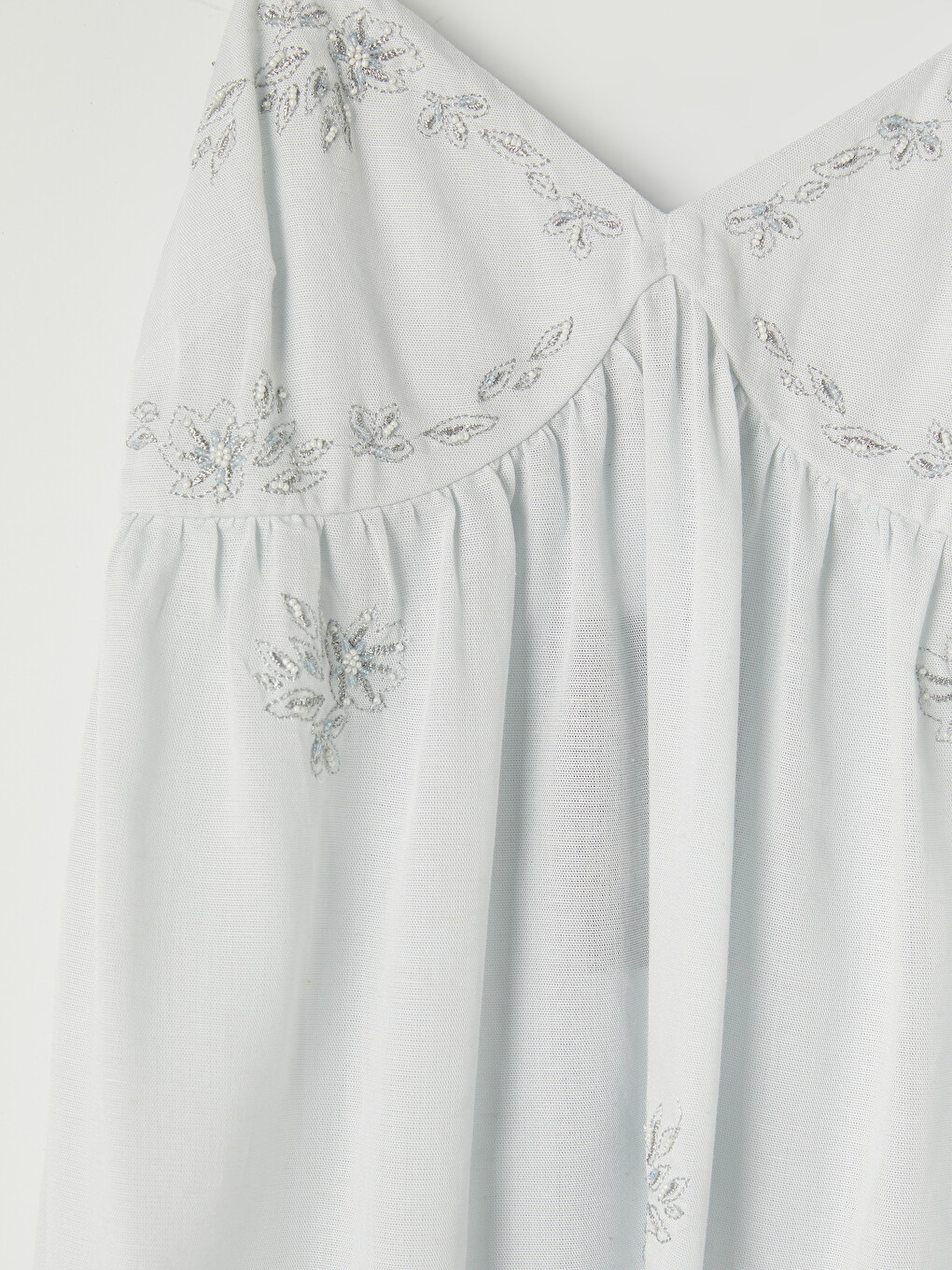 Embroidered A Form Linen Blend Dress-5