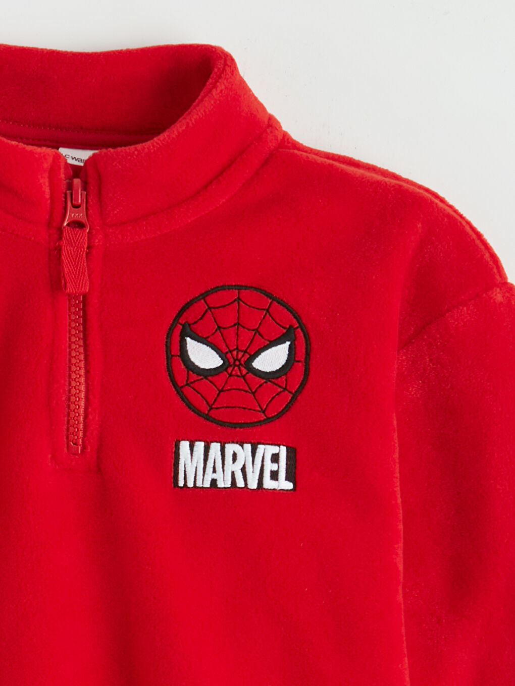 Kırmızı Spider-Man Nakışlı Erkek Çocuk Polar Sweatshirt	-2