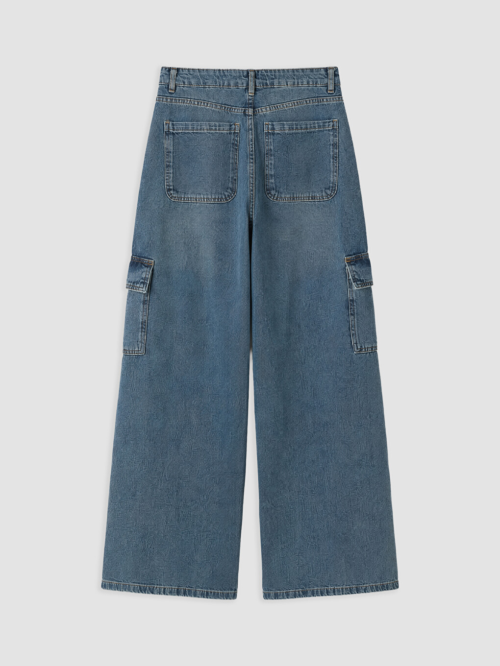 Regular Fit Cargo Women's Jeans-5