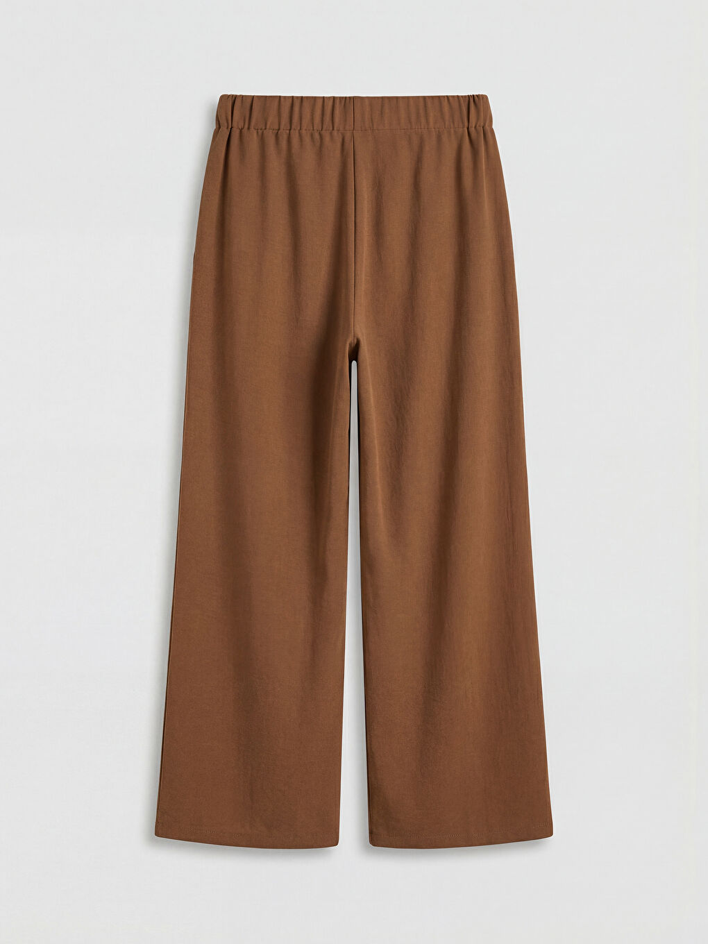 Pantalon Femme à Jambe Large à Taille Élastiquée-5