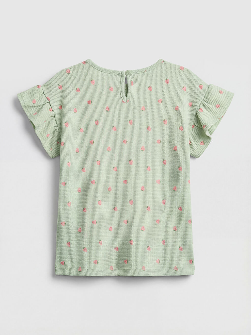 Yeşil Çilek Desenli Kız Çocuk Şort ve Tişört-2