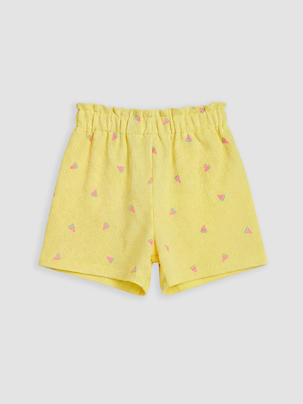 Sarı Desenli Kız Çocuk Şortlu Takım-2