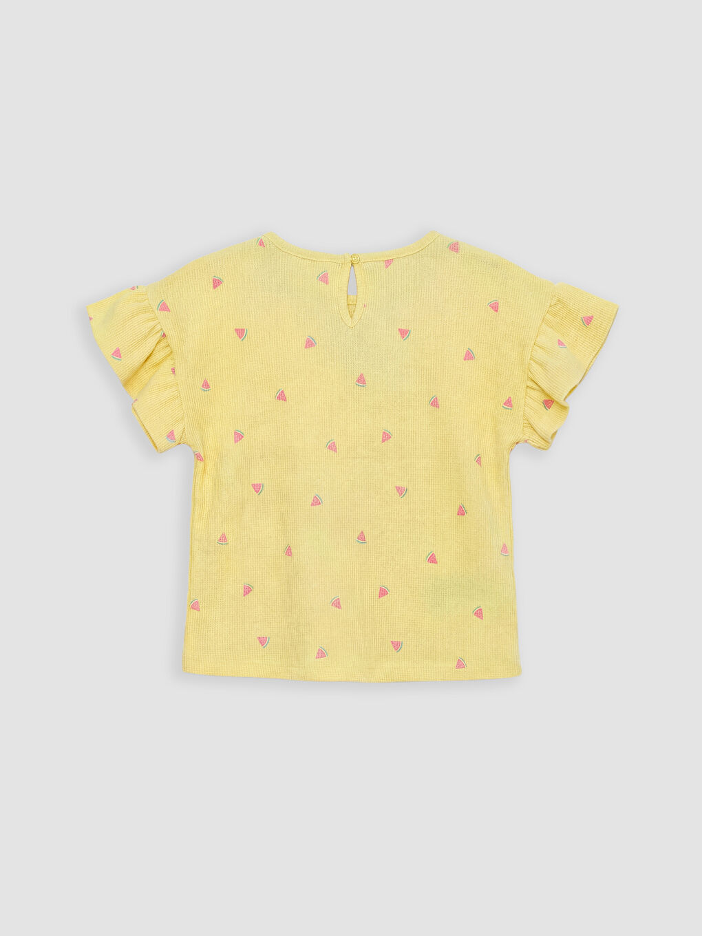 Sarı Desenli Kız Çocuk Şortlu Takım-3