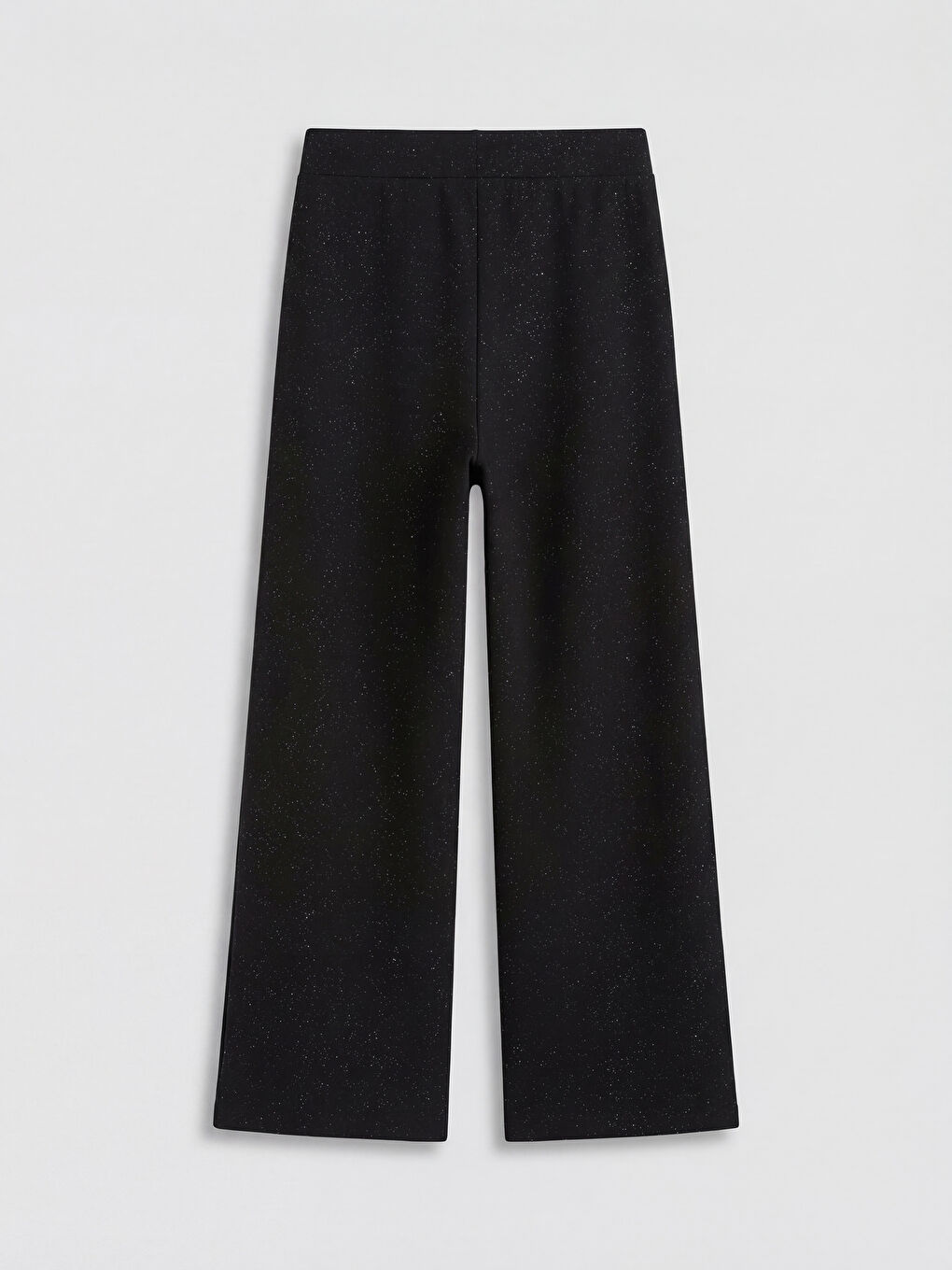 Siyah Parlak Görünümlü Kadın Eşofman Altı-1