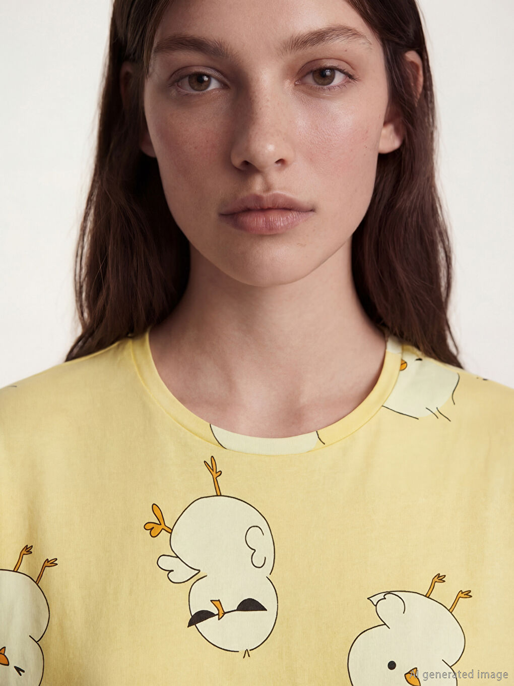 طقم بيجاما أصفر امرأة-2