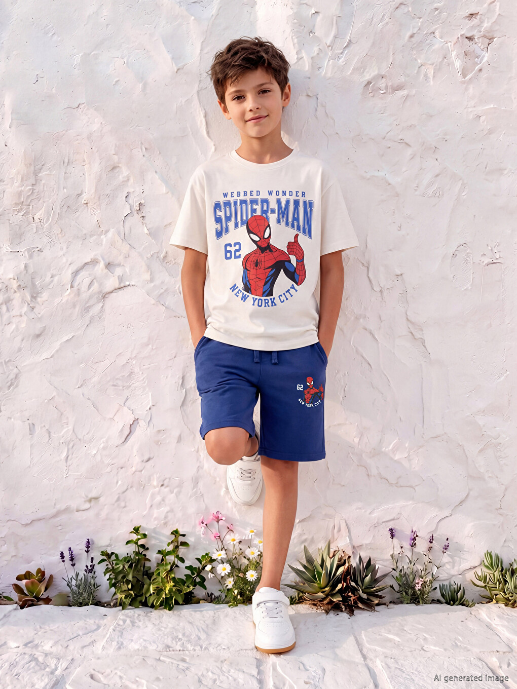 Spider-man Printed Boys' Shorts Set