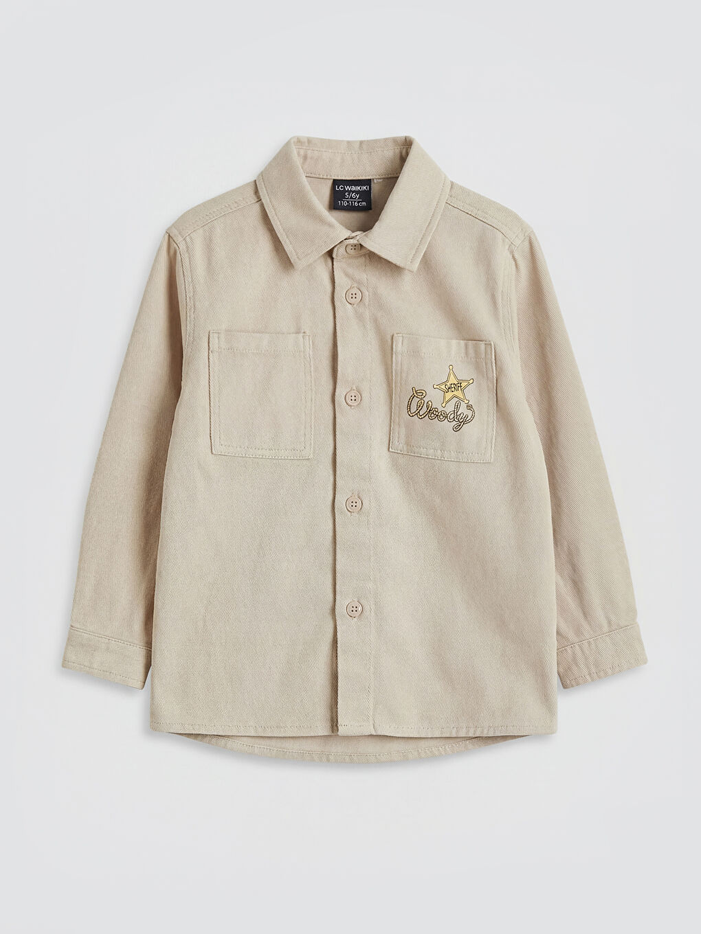 Bej Toy Story Baskılı Erkek Çocuk Gömlek ve Tişört-1