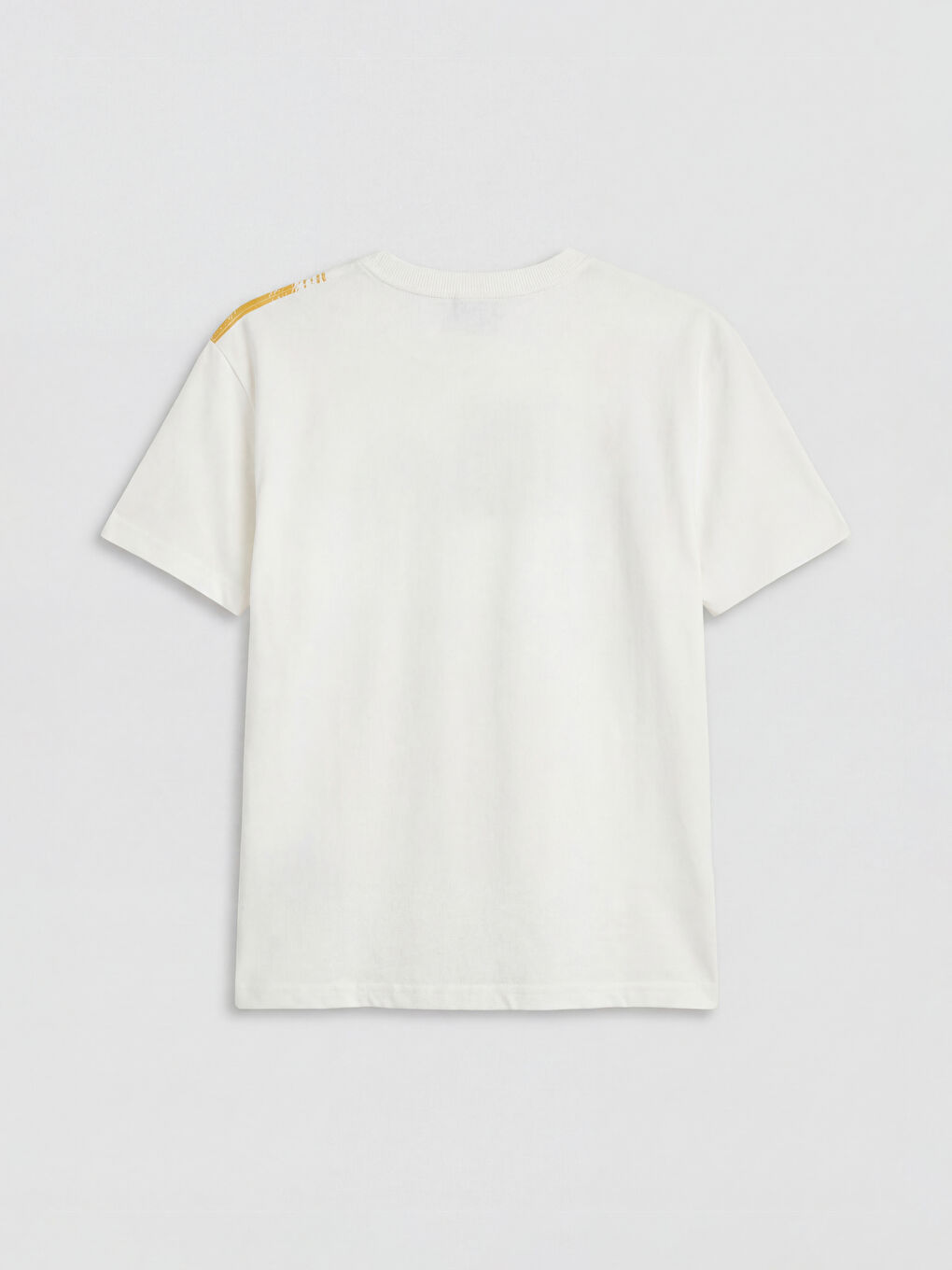 Ekru FC Barcelona Baskılı Erkek Çocuk Tişört-1